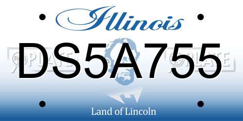 DS5A755 Illinois License Plate