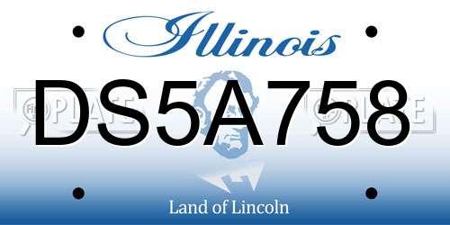 DS5A758 Illinois License Plate