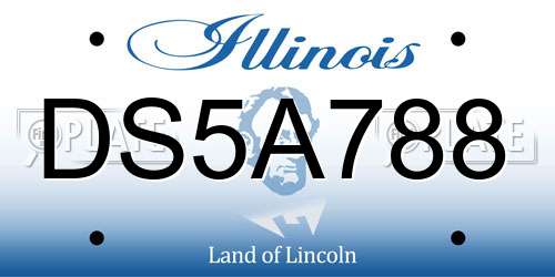 DS5A788 Illinois License Plate
