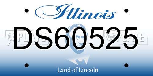 DS60525 Illinois License Plate