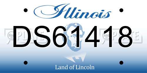 DS61418 Illinois License Plate