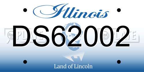 DS62002 Illinois License Plate
