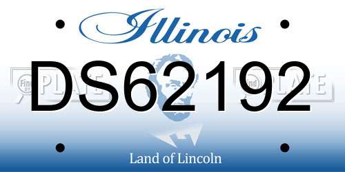 DS62192 Illinois License Plate