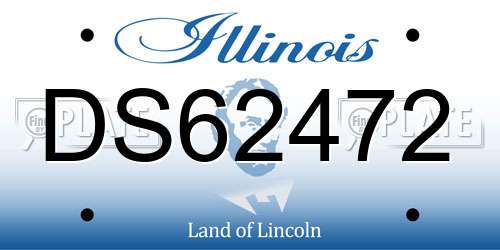 DS62472 Illinois License Plate