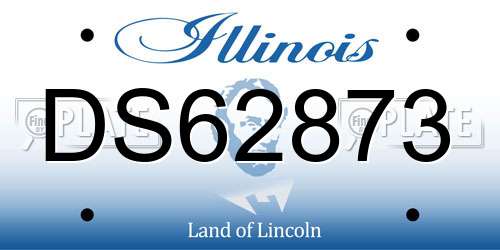 DS62873 Illinois License Plate
