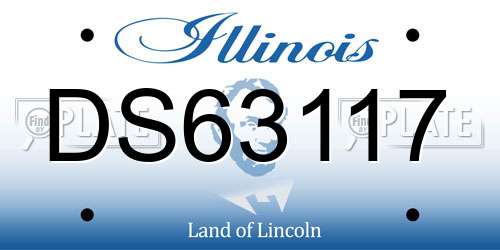 DS63117 Illinois License Plate