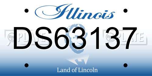 DS63137 Illinois License Plate