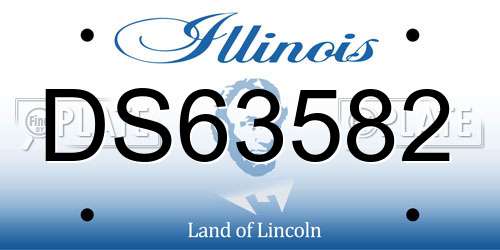 DS63582 Illinois License Plate