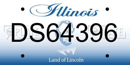 DS64396 Illinois License Plate