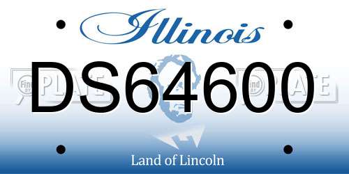 DS64600 Illinois License Plate