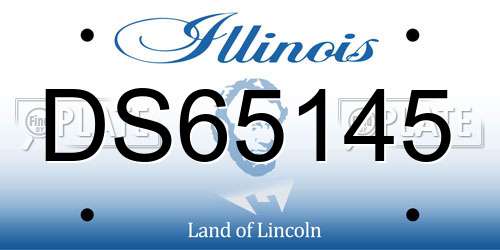DS65145 Illinois License Plate