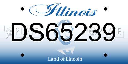 DS65239 Illinois License Plate