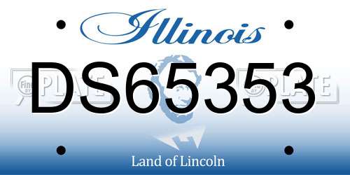 DS65353 Illinois License Plate