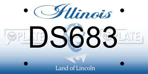 DS683 Illinois License Plate