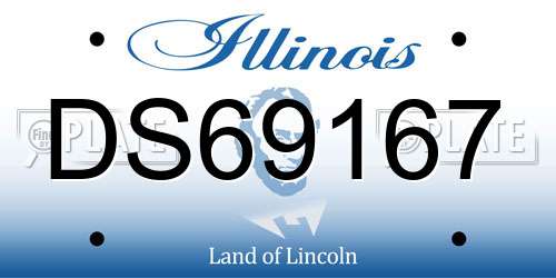 DS69167 Illinois License Plate