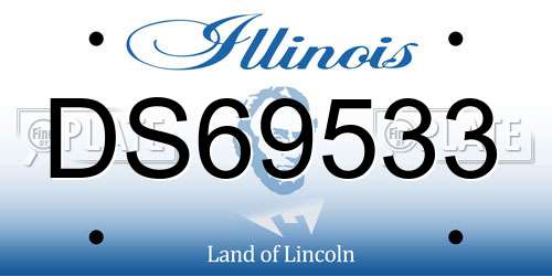 DS69533 Illinois License Plate