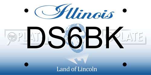 DS6BK Illinois License Plate