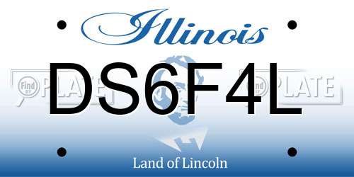 DS6F4L Illinois License Plate