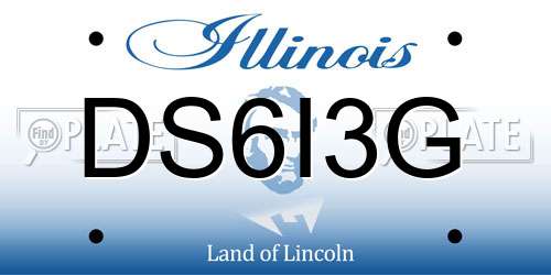 DS6I3G Illinois License Plate