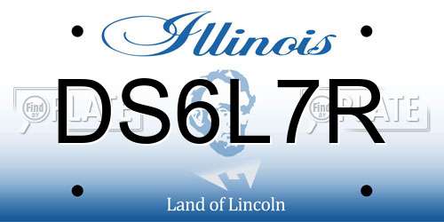 DS6L7R Illinois License Plate