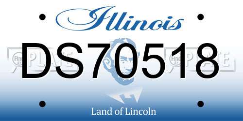DS70518 Illinois License Plate
