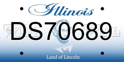 DS70689 Illinois License Plate