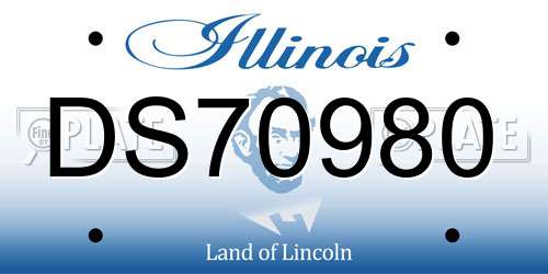 DS70980 Illinois License Plate