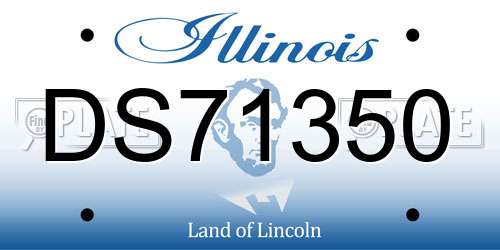 DS71350 Illinois License Plate