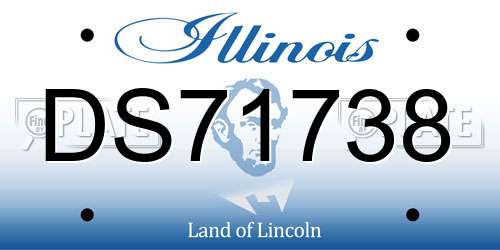 DS71738 Illinois License Plate