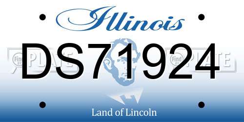 DS71924 Illinois License Plate