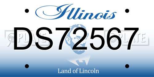 DS72567 Illinois License Plate