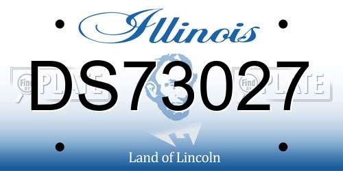 DS73027 Illinois License Plate