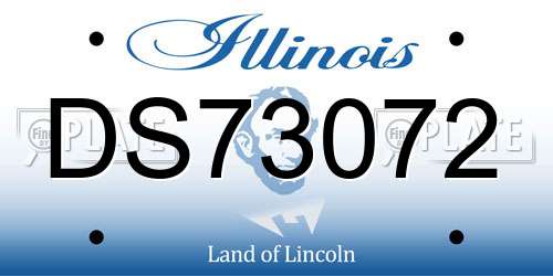 DS73072 Illinois License Plate