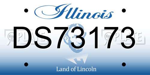 DS73173 Illinois License Plate