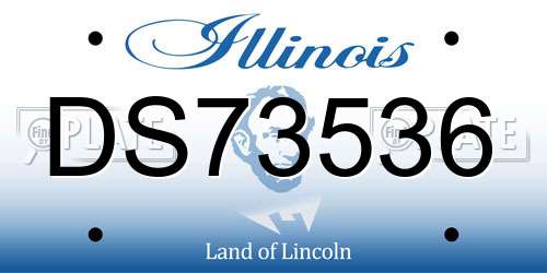DS73536 Illinois License Plate
