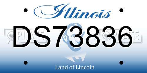 DS73836 Illinois License Plate