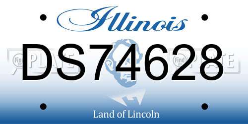 DS74628 Illinois License Plate