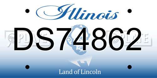 DS74862 Illinois License Plate