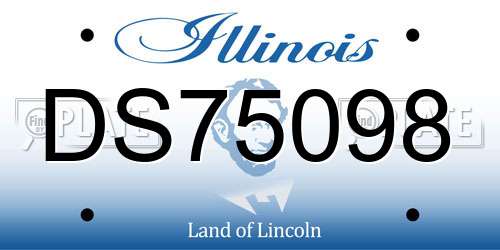 DS75098 Illinois License Plate