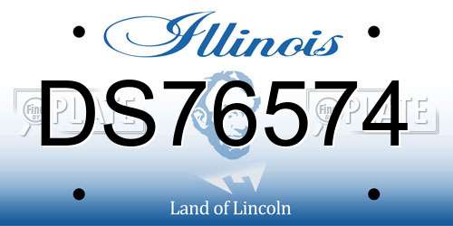 DS76574 Illinois License Plate