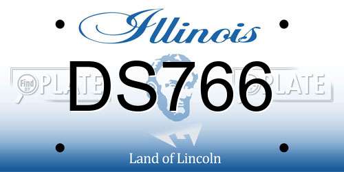 DS766 Illinois License Plate