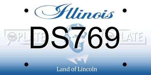 DS769 Illinois License Plate