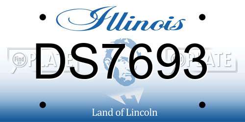 DS7693 Illinois License Plate