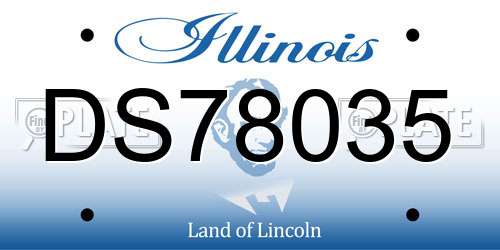 DS78035 Illinois License Plate