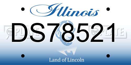 DS78521 Illinois License Plate