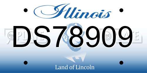 DS78909 Illinois License Plate