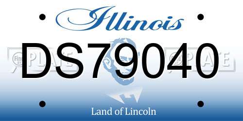 DS79040 Illinois License Plate