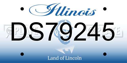 DS79245 Illinois License Plate