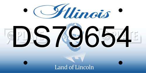 DS79654 Illinois License Plate