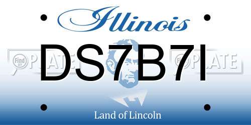 DS7B7I Illinois License Plate
